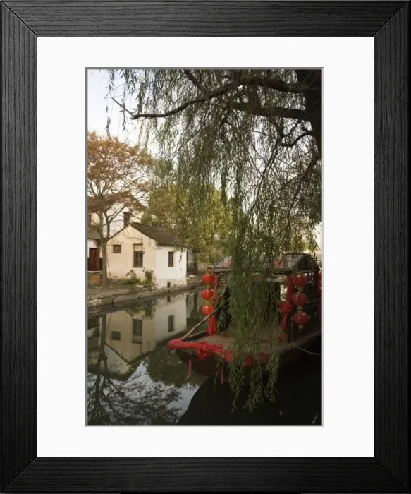 Framed Print : China, Zhouzhuang. Historic Zhouzhuang Water Village Framed Print : China, Zhouzhuang. Historic Zhouzhuang Water Village