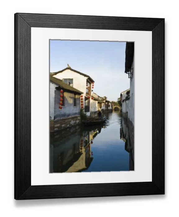 Framed Print : China, Zhouzhuang. Historic Zhouzhuang Water Village Framed Print : China, Zhouzhuang. Historic Zhouzhuang Water Village