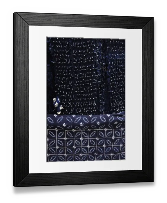 Framed Print : Cloth made in Xizhou tie-dye factory. This small Bai village is about 20 km north of Dali Framed Print : Cloth made in Xizhou tie-dye factory. This small Bai village is about 20 km north of Dali