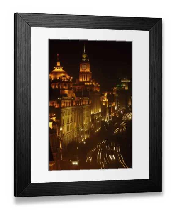 Framed Print : The Bund (waterfront) in Shanghai. Looking across the river at the Oriental Pearl Framed Print : The Bund (waterfront) in Shanghai. Looking across the river at the Oriental Pearl