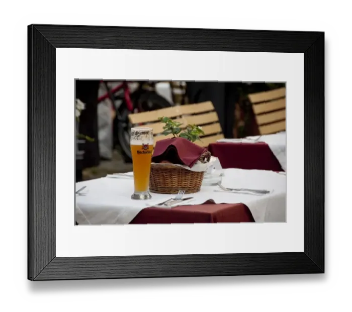 Framed Print : Germany, Bavaria, Regensburg. Beer Garden