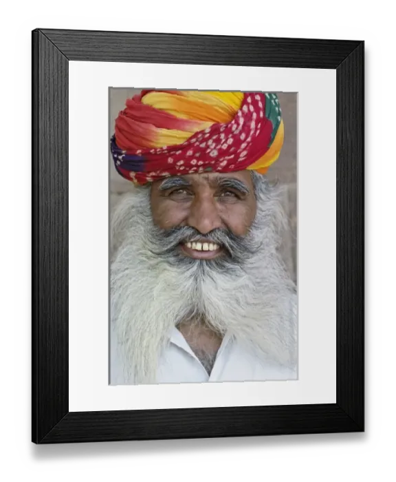 Framed Print : Colorful Seikh in the city of Jodhpur, India Framed Print : Colorful Seikh in the city of Jodhpur, India