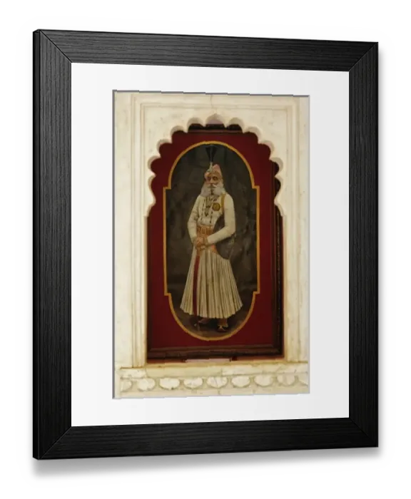 Framed Print : Artwork inside City Palace, Udaipur, India