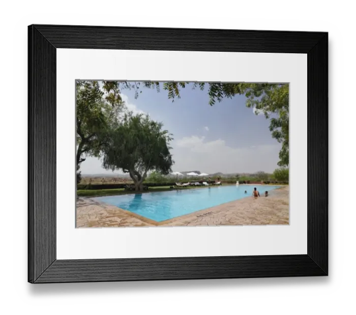 Framed Print : View of Mahrangarh Fort and swimming pool, Umaid Bhawan Palace hotel, Jodjpur, India Framed Print : View of Mahrangarh Fort and swimming pool, Umaid Bhawan Palace hotel, Jodjpur, India