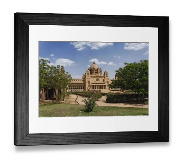 Framed Print : Rear view of Umaid Bhawan Palace hotel, Jodjpur, India Framed Print : Rear view of Umaid Bhawan Palace hotel, Jodjpur, India