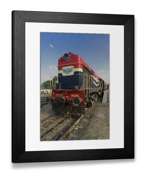 Framed Print : Train at station in Udaipur, India