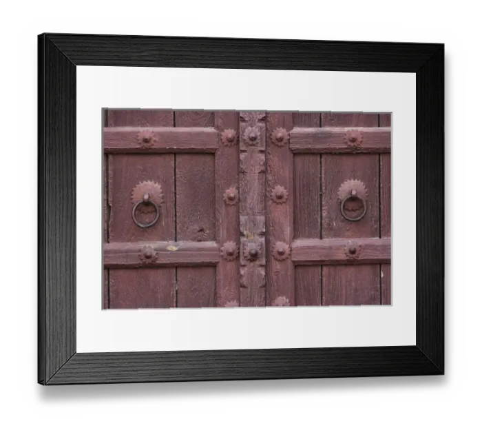 Framed Print : Weathered door details, Fatehpur Sikri, in the state of Uttar Pradesh, India
