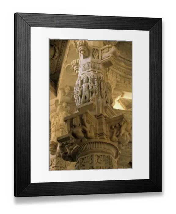 Framed Print : Asia, India, Ranakpur. Detail of carved marble columns, Jain Temple Framed Print : Asia, India, Ranakpur. Detail of carved marble columns, Jain Temple