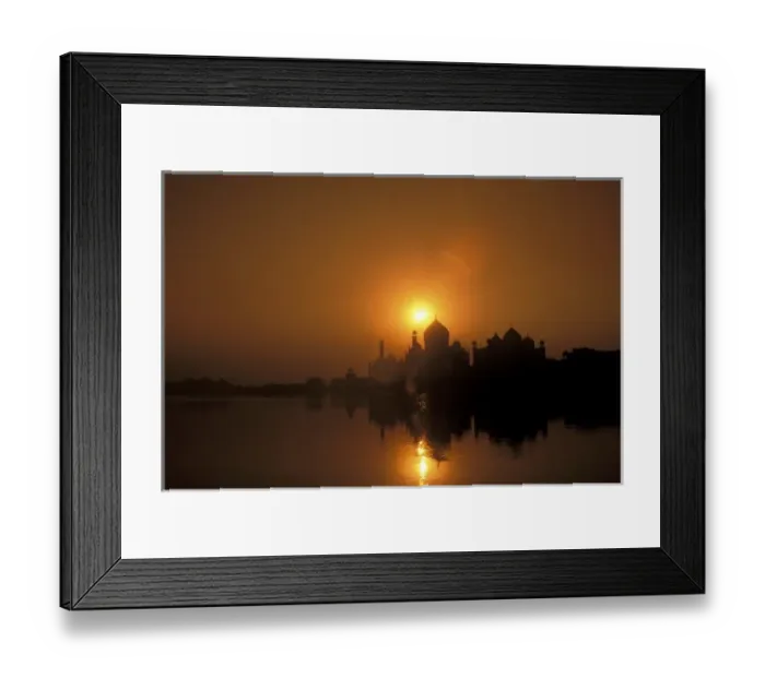 Framed Print : Asia, India, Agra. Taj Mahal on Yamuna