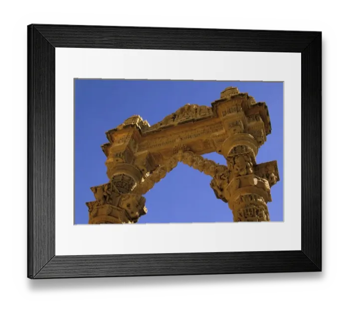 Framed Print : Asia, India, Jaiselmer. Turn (welcome archway), Lodurva Jain Temple Framed Print : Asia, India, Jaiselmer. Turn (welcome archway), Lodurva Jain Temple