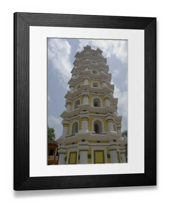 Framed Print : India, Goa. Hindu Mahalsa Temple & pagoda Framed Print : India, Goa. Hindu Mahalsa Temple & pagoda