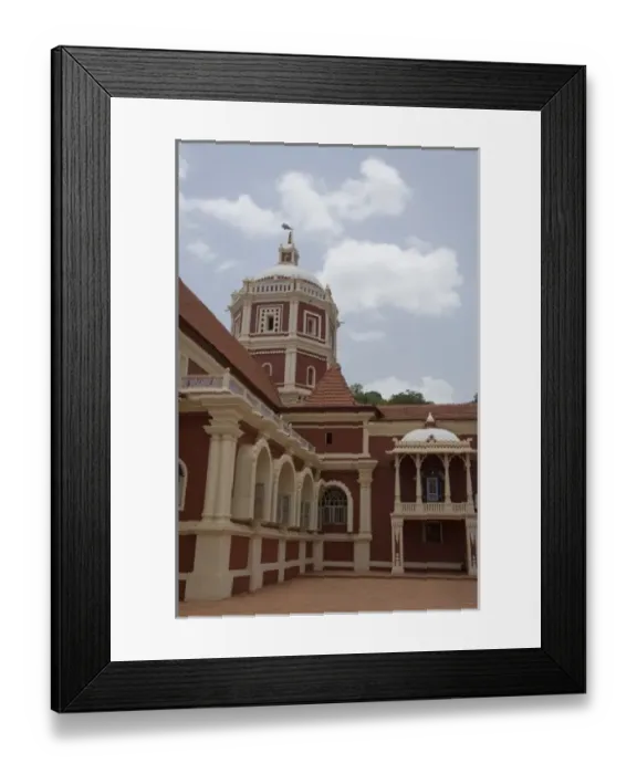 Framed Print : India, Goa, Ponda, Curti. Typical Hindu temple Framed Print : India, Goa, Ponda, Curti. Typical Hindu temple