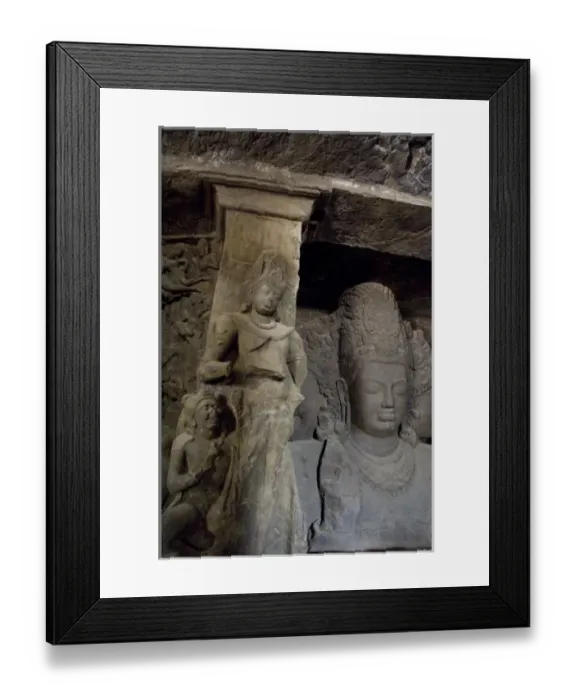 Framed Print : India, Mumbai (aka Bombay). Gharapuri Island, Mount Kailash, 7th century Elephanta Caves Framed Print : India, Mumbai (aka Bombay). Gharapuri Island, Mount Kailash, 7th century Elephanta Caves