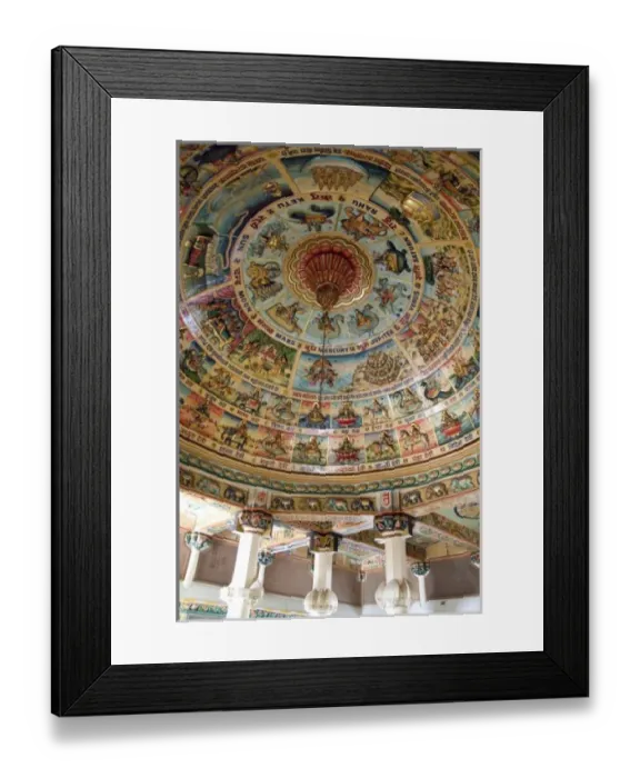 Framed Print : India, state of Maharashtra, Mumbai (aka Bombay). Downtown Jain Temple. Ornate ceiling Framed Print : India, state of Maharashtra, Mumbai (aka Bombay). Downtown Jain Temple. Ornate ceiling