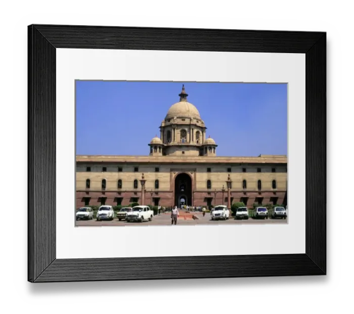 Framed Print : The Home Ministry Building in New Delhi, India