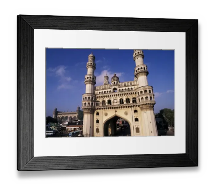 Framed Print : Asia, India, Hyderabad. Chaminar, triumphal arch, Mecca Masjid Framed Print : Asia, India, Hyderabad. Chaminar, triumphal arch, Mecca Masjid
