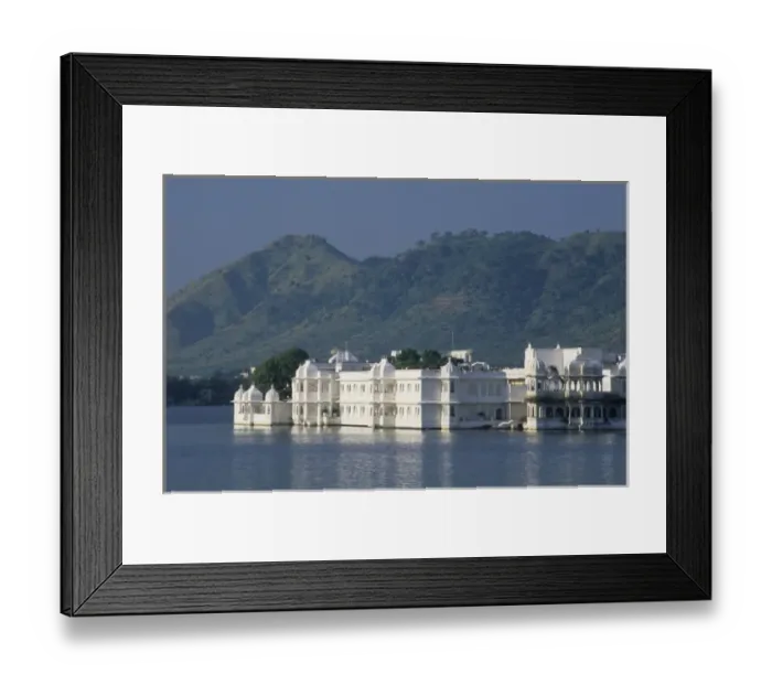 Framed Print : India, Rajasthan, Udaipur. Lake Palace Hotel, summer palace for citys rulers on Pichola Lake Framed Print : India, Rajasthan, Udaipur. Lake Palace Hotel, summer palace for citys rulers on Pichola Lake