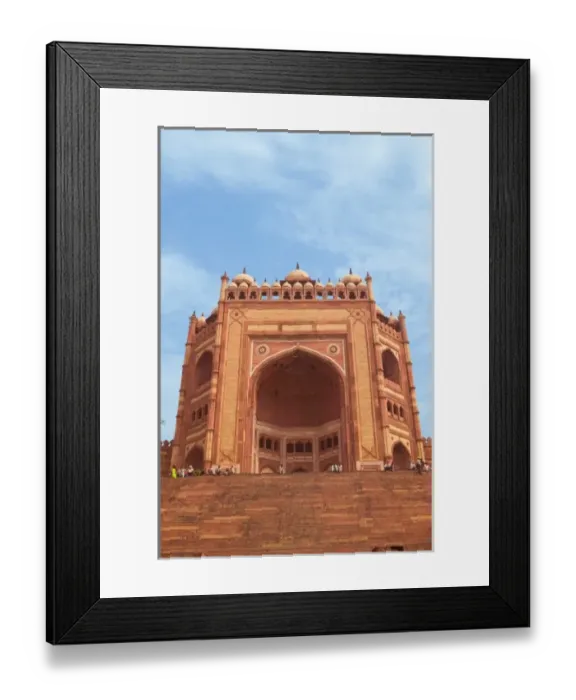 Framed Print : Buland Darwaza Gate at the Jami Masjid Mosque, Fatehpur Sikri, near Agra, India