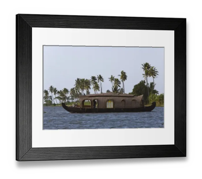 Framed Print : House boat on the backwaters of Kerala, India Framed Print : House boat on the backwaters of Kerala, India
