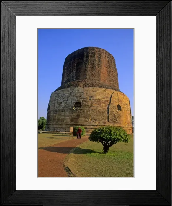 Framed Print : Asia; India; Sarnath. Dharmekh Stupa Framed Print : Asia; India; Sarnath. Dharmekh Stupa
