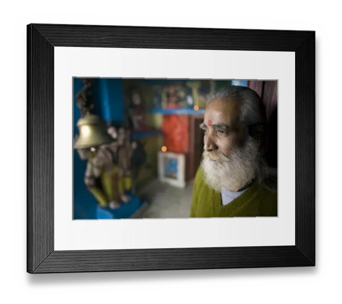 Framed Print : Hindu male visiting a shrine, Himachal Pradesh, India Framed Print : Hindu male visiting a shrine, Himachal Pradesh, India