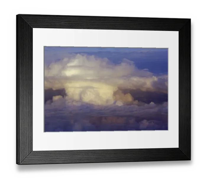 Framed Print : Cumulus clouds seen from an airplane Framed Print : Cumulus clouds seen from an airplane