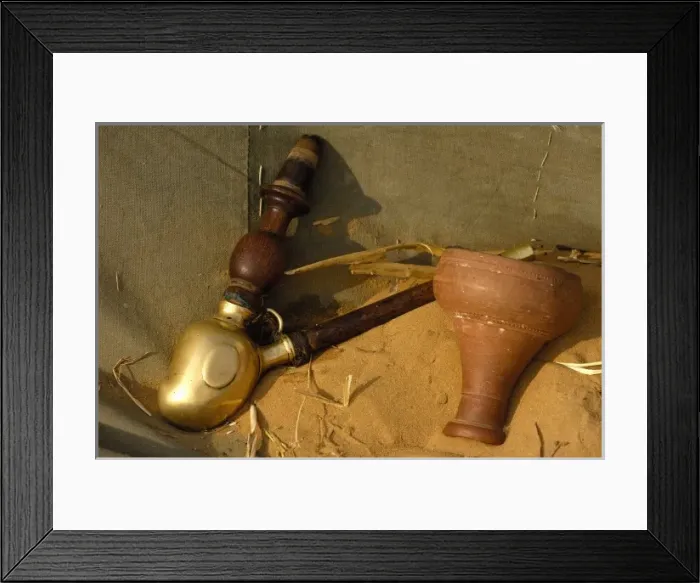 Framed Print : Rajusthani pipe or bong used for smoking through water. Pushkar, Rajasthan. INDIA Framed Print : Rajusthani pipe or bong used for smoking through water. Pushkar, Rajasthan. INDIA