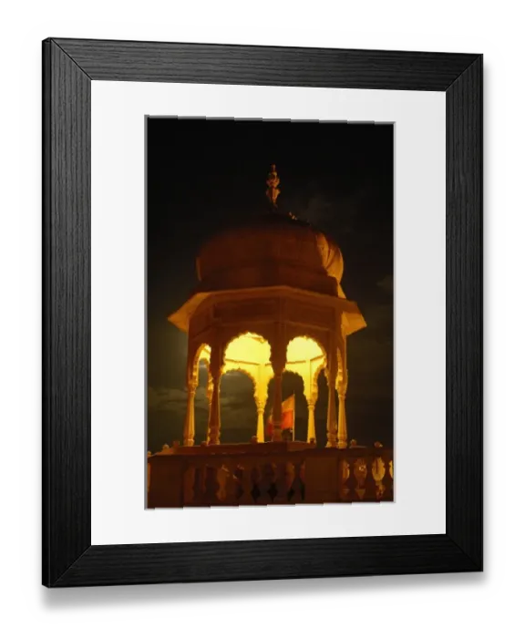 Framed Print : Roof towers of Jawahar Niwas Palace (now a hotel) Jaisalmer. Rajasthan, INDIA
