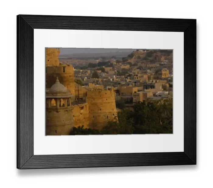 Framed Print : The Fort which stands 76 meters above the town of Jaisalmer and is enclosed by a 9km wall Framed Print : The Fort which stands 76 meters above the town of Jaisalmer and is enclosed by a 9km wall