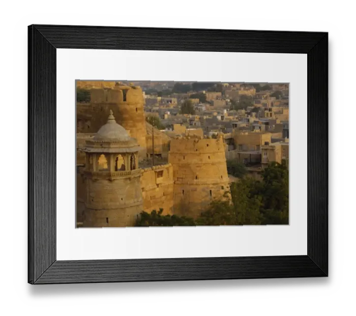 Framed Print : The Fort which stands 76 meters above the town of Jaisalmer and is enclosed by a 9km wall Framed Print : The Fort which stands 76 meters above the town of Jaisalmer and is enclosed by a 9km wall