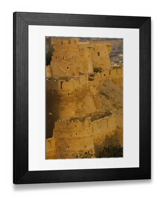 Framed Print : The Fort which stands 76 meters above the town of Jaisalmer and is enclosed by a 9km wall Framed Print : The Fort which stands 76 meters above the town of Jaisalmer and is enclosed by a 9km wall