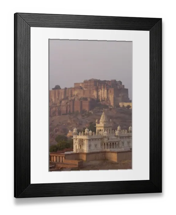 Framed Print : Mehrangarh Fort of Jodhpur and Jaswant Thada in the foreground. Rajasthan, INDIA Framed Print : Mehrangarh Fort of Jodhpur and Jaswant Thada in the foreground. Rajasthan, INDIA
