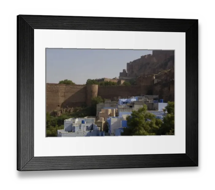 Framed Print : Blue City Jodhpur. Rajasthan, INDIA