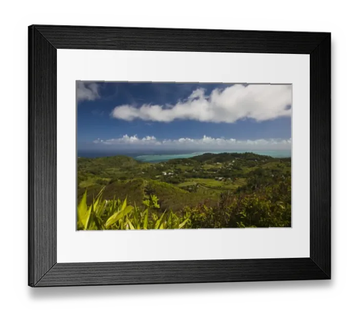 Framed Print : Mauritius, Rodrigues Island, Mont Lubin, south coast view from Mont Limon Framed Print : Mauritius, Rodrigues Island, Mont Lubin, south coast view from Mont Limon