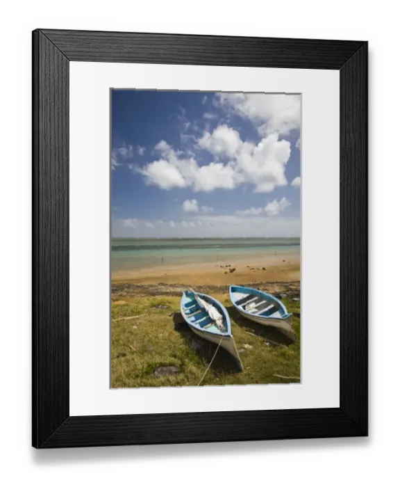 Framed Print : Mauritius, Rodrigues Island, North Rodrigues, landscape and fishing boats at Pointe Framed Print : Mauritius, Rodrigues Island, North Rodrigues, landscape and fishing boats at Pointe