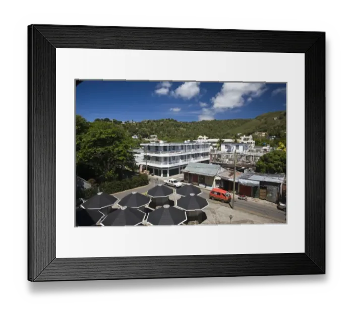 Framed Print : Mauritius, Rodrigues Island, Port Mathurin, downtown Framed Print : Mauritius, Rodrigues Island, Port Mathurin, downtown