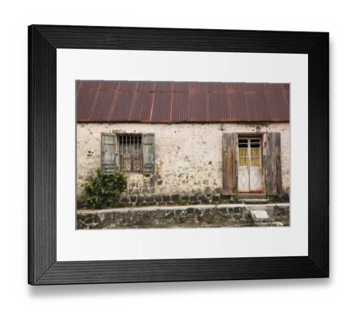Framed Print : Mauritius, Southern Mauritius, Mahebourg, detail of older house Framed Print : Mauritius, Southern Mauritius, Mahebourg, detail of older house