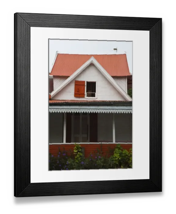 Framed Print : Mauritius, Southern Mauritius, Mahebourg, house detail Framed Print : Mauritius, Southern Mauritius, Mahebourg, house detail