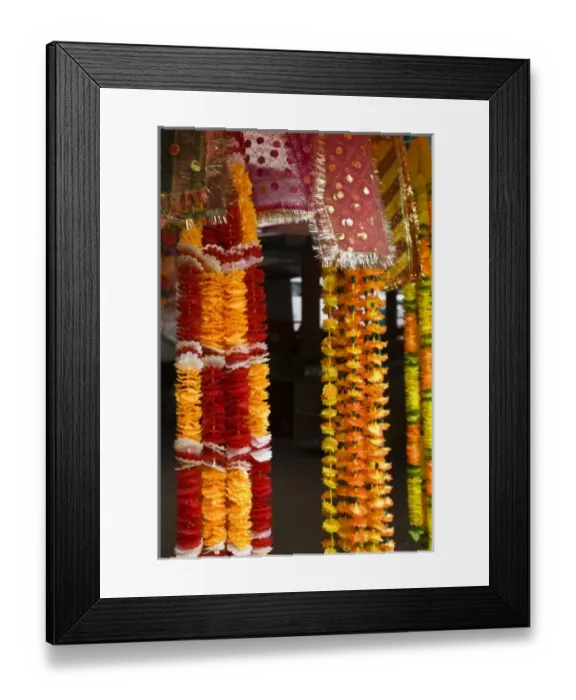Framed Print : Mauritius, Southern Mauritius, Mahebourg, town market, Indian Pooja comemarative flowers Framed Print : Mauritius, Southern Mauritius, Mahebourg, town market, Indian Pooja comemarative flowers