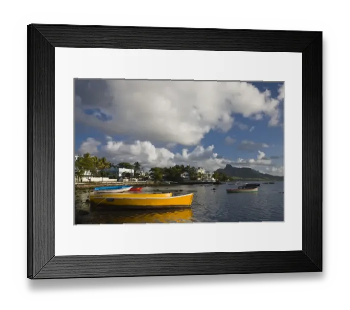 Framed Print : Mauritius, Southern Mauritius, Mahebourg, waterfront and Coco Villa hotel Framed Print : Mauritius, Southern Mauritius, Mahebourg, waterfront and Coco Villa hotel