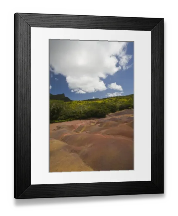 Framed Print : Mauritius, Western Mauritius, Chamarel, Chamarel Colored Earths landscape park