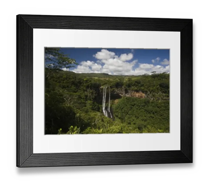 Framed Print : Mauritius, Western Mauritius, Chamarel, Chamarel Waterfall