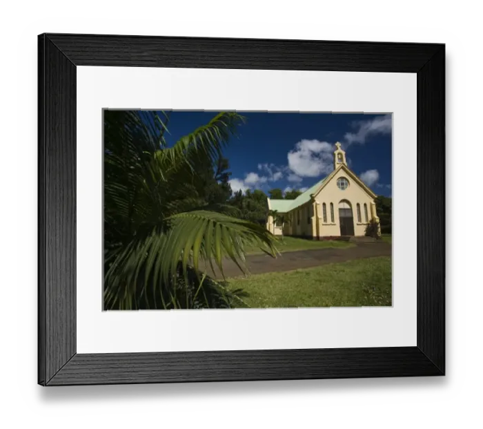 Framed Print : Mauritius, Western Mauritius, Chamarel, town church Framed Print : Mauritius, Western Mauritius, Chamarel, town church