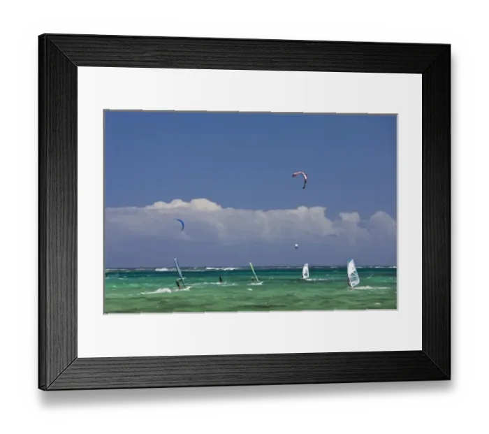 Framed Print : Mauritius, Western Mauritius, Le Morne Peninsula, windsurfers (NR) Framed Print : Mauritius, Western Mauritius, Le Morne Peninsula, windsurfers (NR)