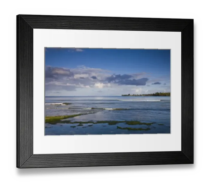 Framed Print : Mauritius, Western Mauritius, Tamarin, Tamarin Bay, dawn
