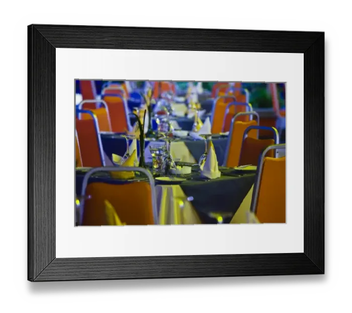 Framed Print : Mauritius, Western Mauritius, Tamarin, Tamarin Hotel, dining room, evening Framed Print : Mauritius, Western Mauritius, Tamarin, Tamarin Hotel, dining room, evening