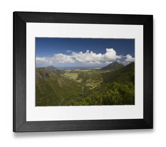 Framed Print : Mauritius, Western Mauritius, Vacoas, view towards west coast Framed Print : Mauritius, Western Mauritius, Vacoas, view towards west coast