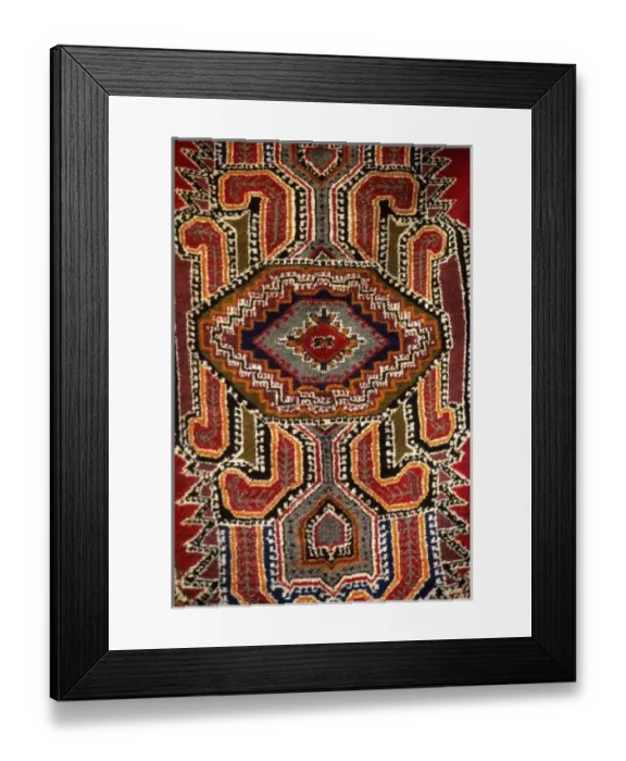 Framed Print : Colorful rugs artwork in Casablanca Morocco Africa Framed Print : Colorful rugs artwork in Casablanca Morocco Africa