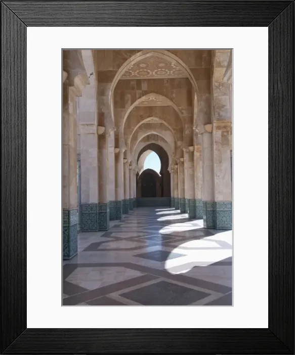 Framed Print : Africa, Morocco, Casablanca. Hassan II Mosque (aka King Hassan Mosque), third largest Framed Print : Africa, Morocco, Casablanca. Hassan II Mosque (aka King Hassan Mosque), third largest