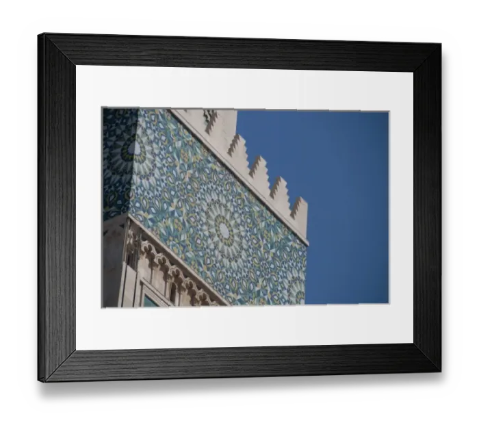 Framed Print : Africa, Morocco, Casablanca. Hassan II Mosque (aka King Hassan Mosque), third largest
